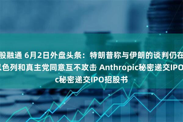 股融通 6月2日外盘头条：特朗普称与伊朗的谈判仍在继续 以色列和真主党同意互不攻击 Anthropic秘密递交IPO招股书